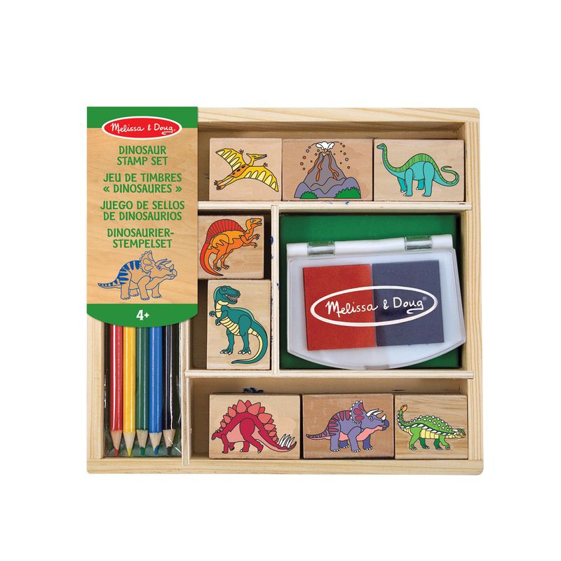 Melissa & Doug Holzstempel mit abwaschbaren Farben Dinosaurier