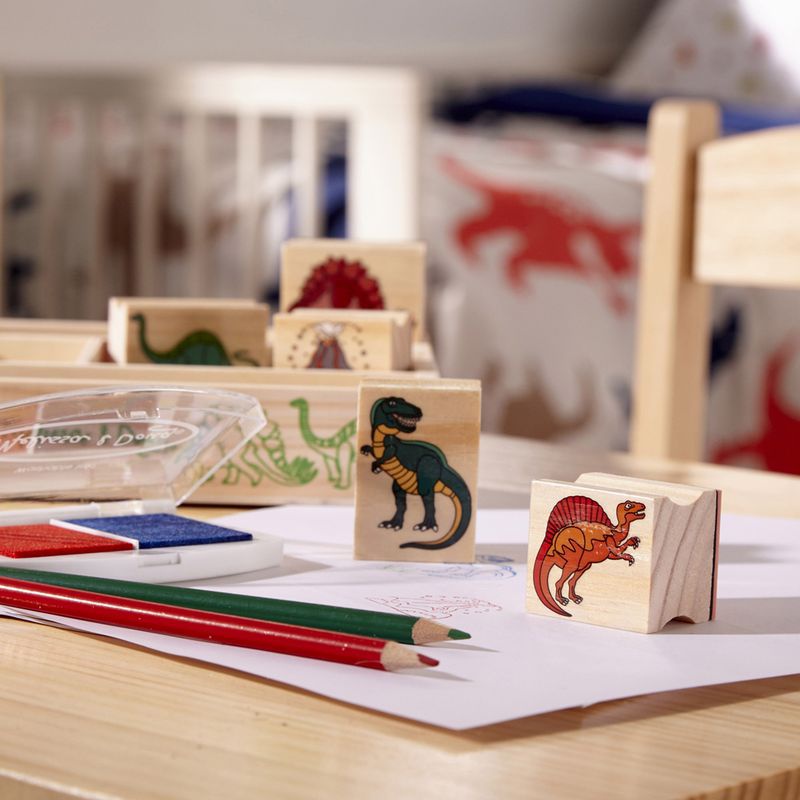 Melissa & Doug Holzstempel mit abwaschbaren Farben Dinosaurier