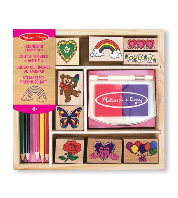 Melissa & Doug Holzstempel mit abwaschbarer Farbe fröhliche Freunde