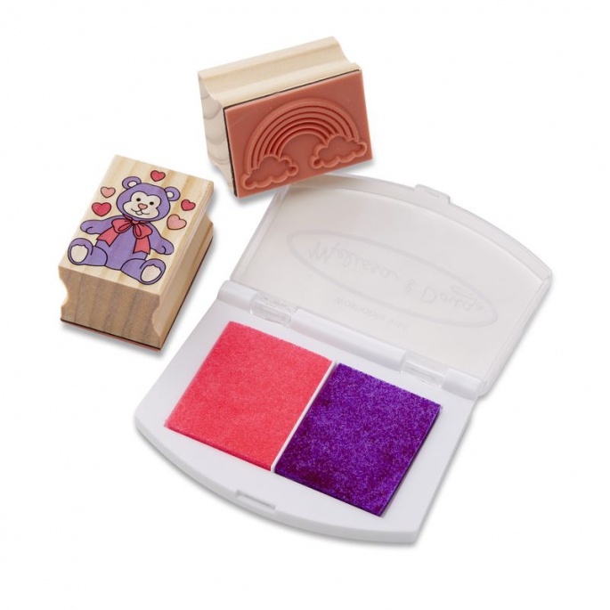 Melissa & Doug Holzstempel mit abwaschbarer Farbe fröhliche Freunde