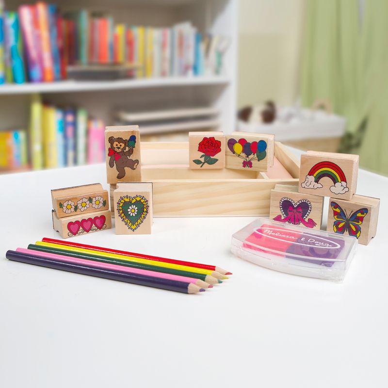 Melissa & Doug Holzstempel mit abwaschbarer Farbe fröhliche Freunde