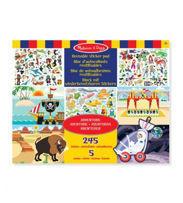 Melissa & Doug wiederverwendbare Sticker mit Unterlage - Abenteuer