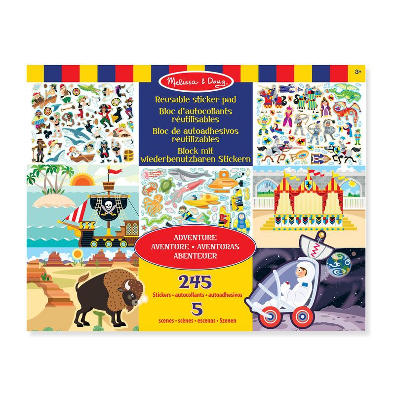 Melissa & Doug wiederverwendbare Sticker mit Unterlage - Abenteuer
