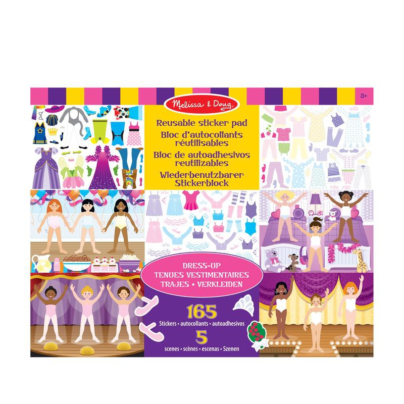 Melissa & Doug wiederverwendbare Sticker mit Unterlage - Ankleiden
