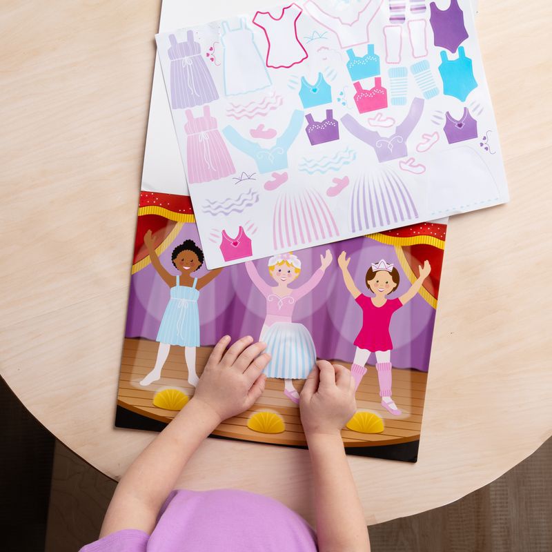 Melissa & Doug wiederverwendbare Sticker mit Unterlage - Ankleiden