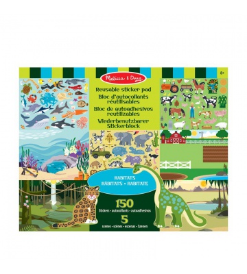 Melissa & Doug wiederverwendbare Sticker mit Unterlage - Tierwelt