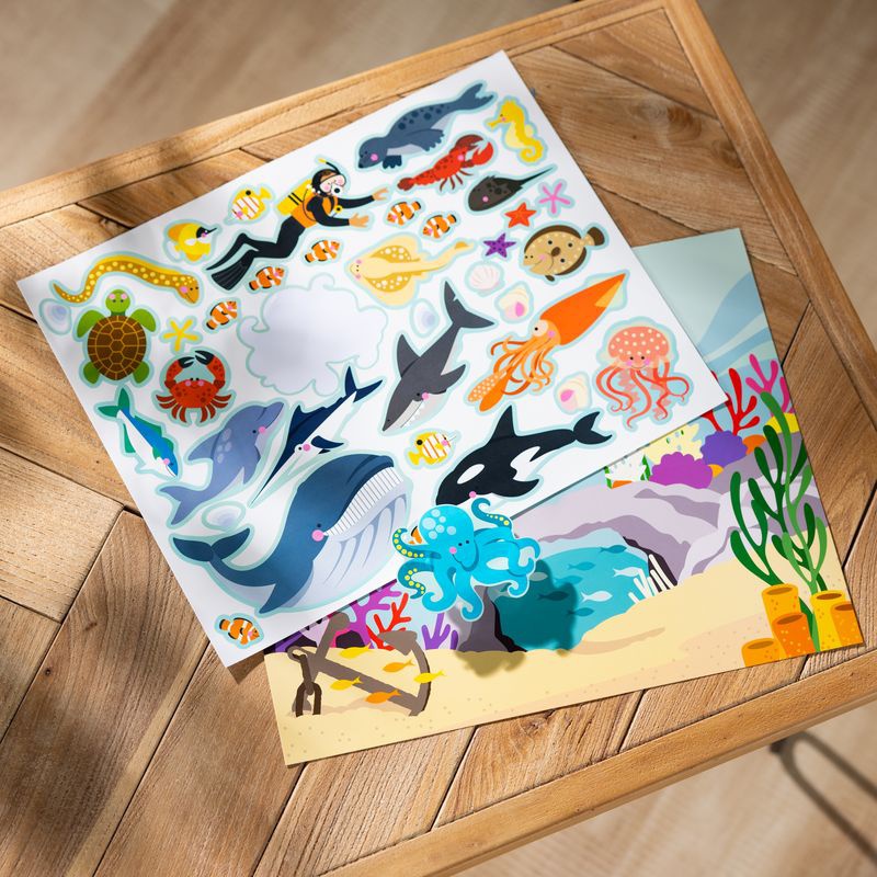 Melissa & Doug wiederverwendbare Sticker mit Unterlage - Tierwelt