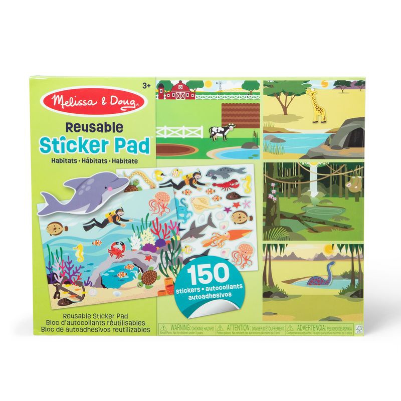 Melissa & Doug wiederverwendbare Sticker mit Unterlage - Tierwelt