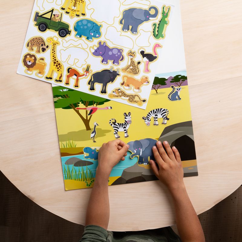 Melissa & Doug wiederverwendbare Sticker mit Unterlage - Tierwelt
