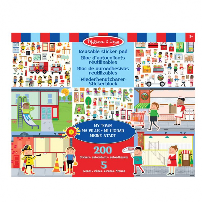Melissa & Doug wiederverwendbare Aufkleber mit Unterlage - Stadt
