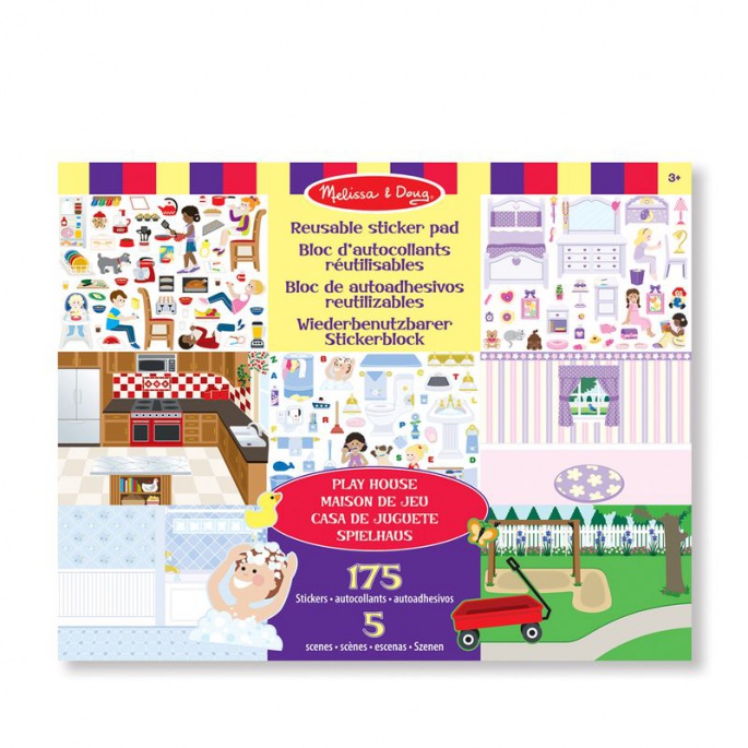 Melissa & Doug wiederverwendbare Aufkleber mit Unterlage - Haus