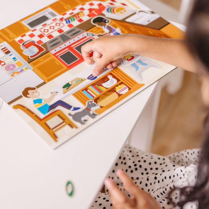 Melissa & Doug wiederverwendbare Aufkleber mit Unterlage - Haus