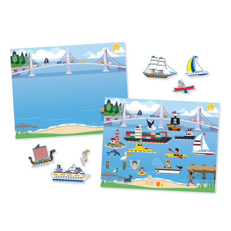 Melissa & Doug wiederverwendbare Sticker mit Unterlage - Fahrzeuge