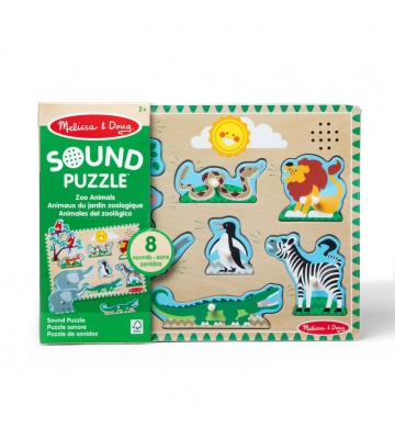 Melissa & Doug Holzpuzzle mit Soundeffekten Zoo-Tiere