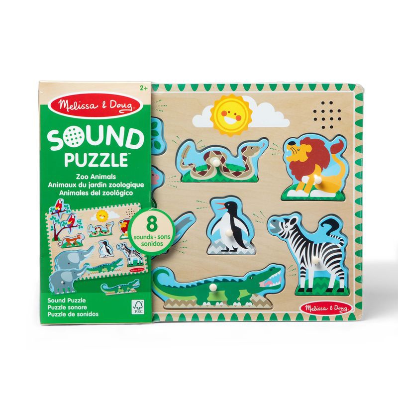 Melissa & Doug Holzpuzzle mit Soundeffekten Zoo-Tiere