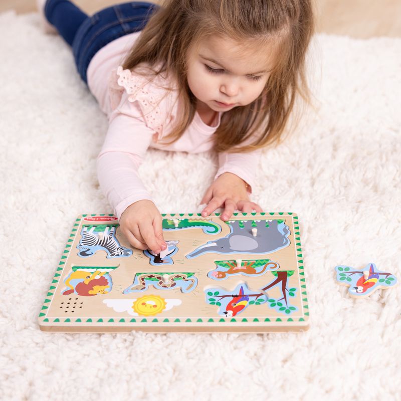 Melissa & Doug Holzpuzzle mit Soundeffekten Zoo-Tiere