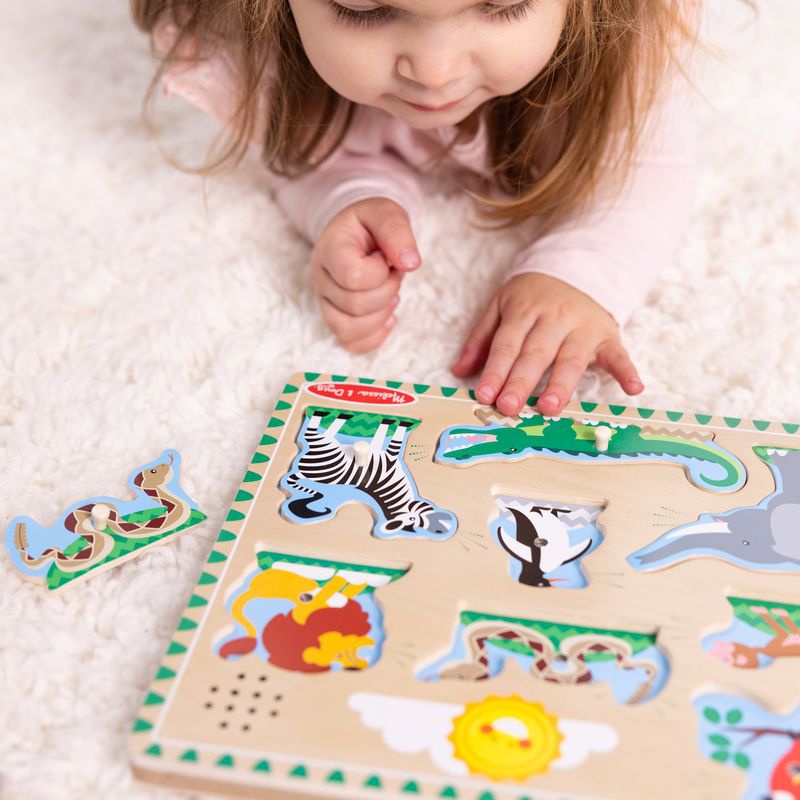 Melissa & Doug Holzpuzzle mit Soundeffekten Zoo-Tiere