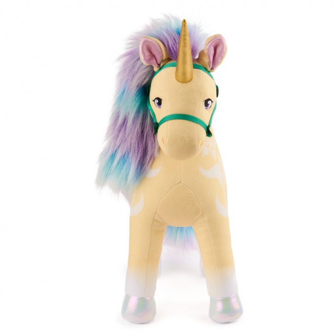 Vorteilsset: Unicorn Academy Plüsch-Einhorn Leaf 38 cm + Halskette mit Ring