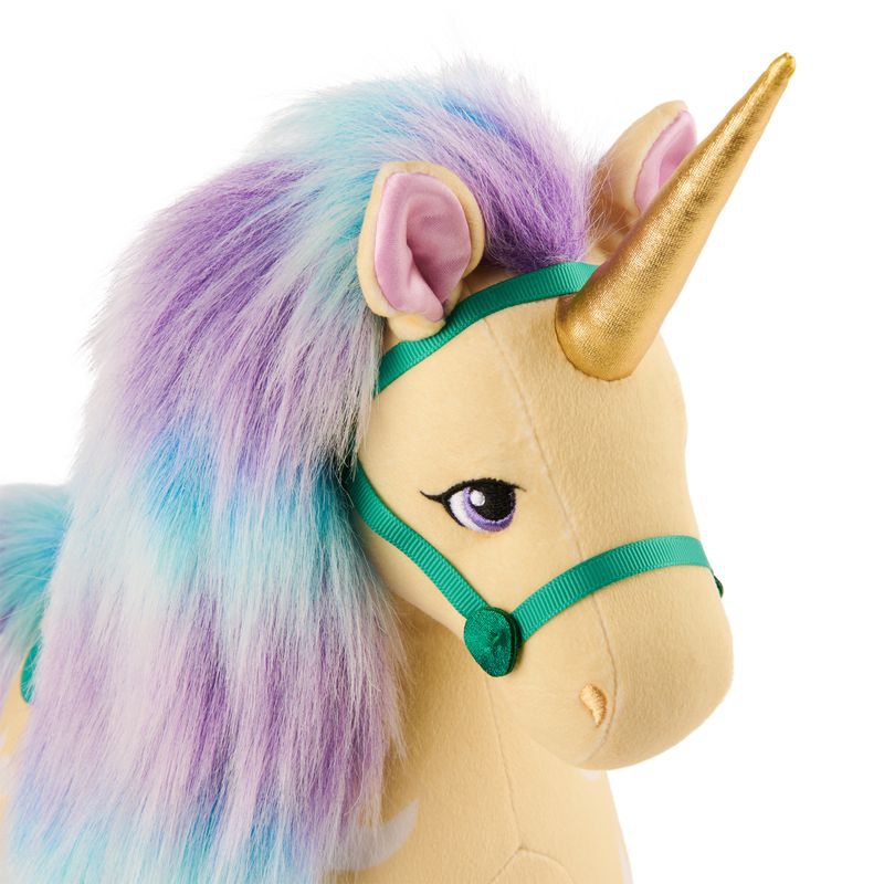 Vorteilsset: Unicorn Academy Plüsch-Einhorn Leaf 38 cm + Halskette mit Ring