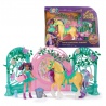 Vorteilset: Unicorn Academy kleiner Stall mit Ava und Leaf mit Farbwechsel + Halskette mit Ring