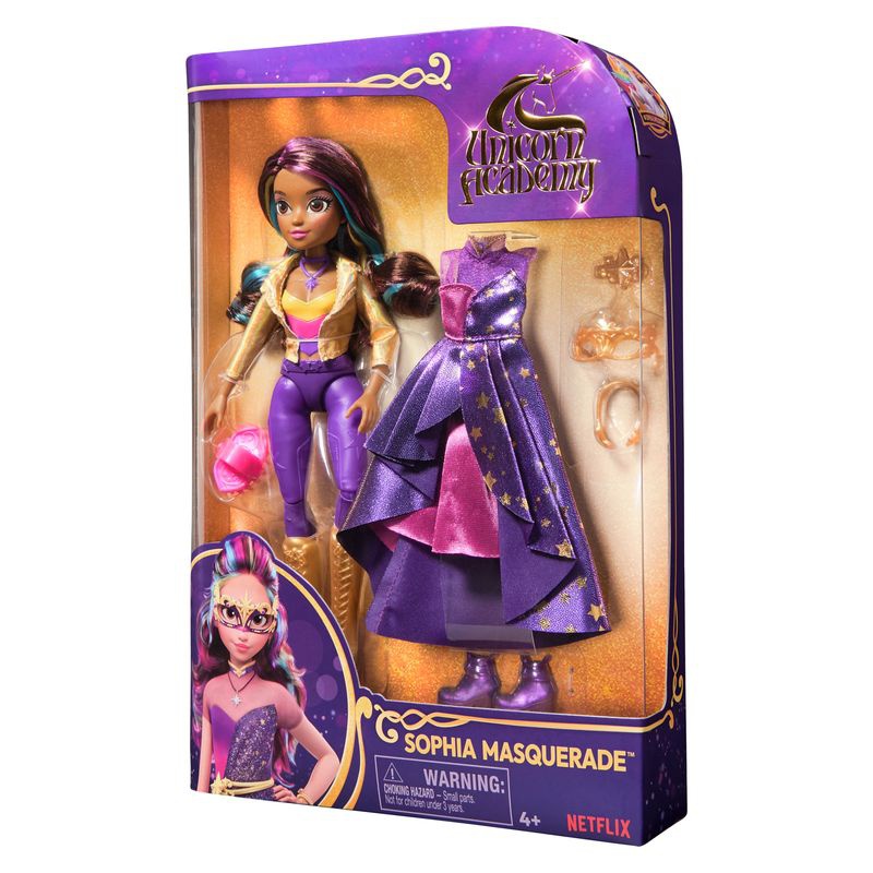 Günstiges Set: Unicorn Academy Deluxe Puppe Sophia 24 cm + Halskette mit Ring