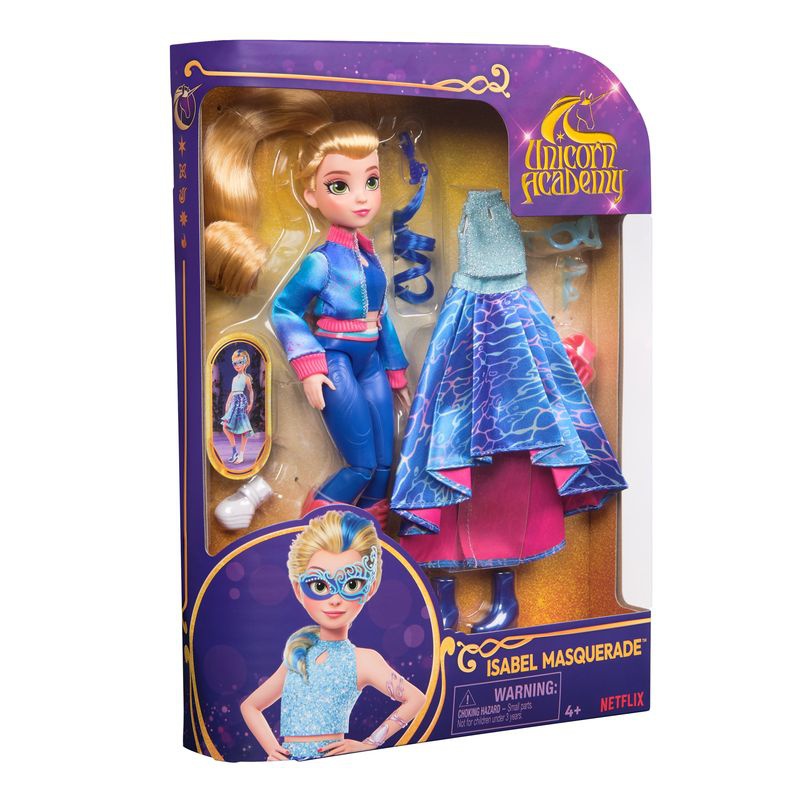 Vorteil-Set: Unicorn Academy Deluxe Puppe Isabel 24 cm + Halskette mit Ring