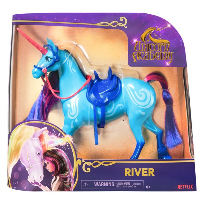 Vorteilsset: Unicorn Academy kämmbarer Einhorn River 28 cm + Halskette mit Ring