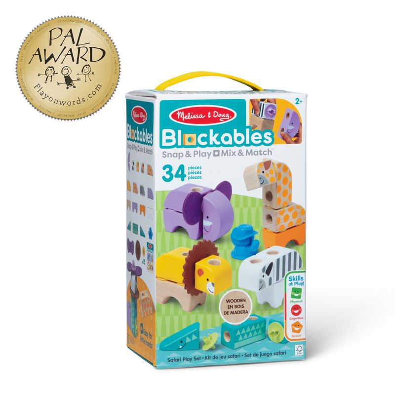 AKTION: Melissa & Doug Blockables Bauset Safari + kostenloses magisches Wasser-Märchen