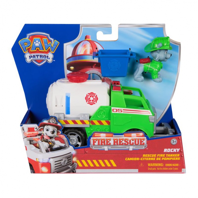 Günstiges Set: Paw Patrol Fire Rescue Fahrzeug Rocky + Fire Rescue Fahrzeug Zuma