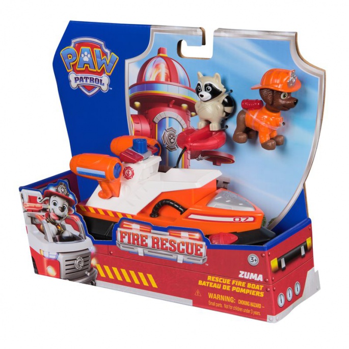 Sparset: Paw Patrol Fire Rescue Fahrzeug Rubble + Marshall + Rocky + Zuma
