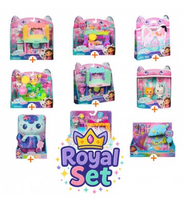 Royal-Set: 9 Zubehör für das große Gabby’s Dollhouse + Plüsch Mercat GRATIS