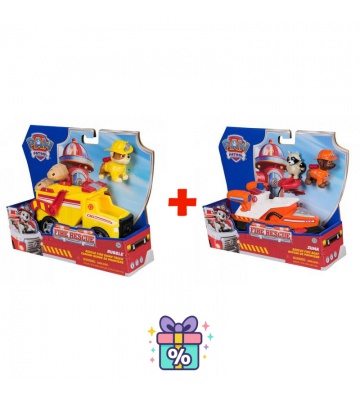 Sparset: Paw Patrol Fire Rescue Fahrzeug Rubble + Fire Rescue Fahrzeug Zuma