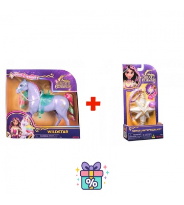 Günstiges Set: Unicorn Academy Frisier-Einhorn Wildstar 24 cm + Halskette mit Ring