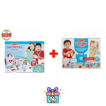 Vorteilset: Melissa & Doug Doktorspiel + Tierarztespiel