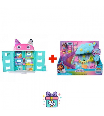 Vorteilset: Gabby’s Dollhouse im Film: Großes Haus aus dem Film + Spielset Krippe