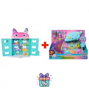 Vorteilset: Gabby’s Dollhouse im Film: Großes Haus aus dem Film + Spielset Krippe