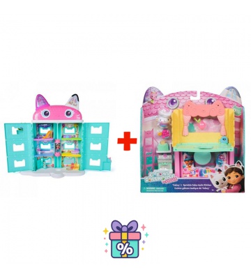 Sparset: Gabby’s Dollhouse großer Filmpuppenhaus + Küchenset zum großen Puppenhaus