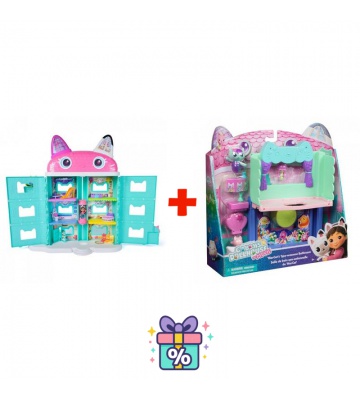 Vorteilsset: Gabby’s Dollhouse im Film: großes Haus aus dem Film + Badezimmer zum großen Haus