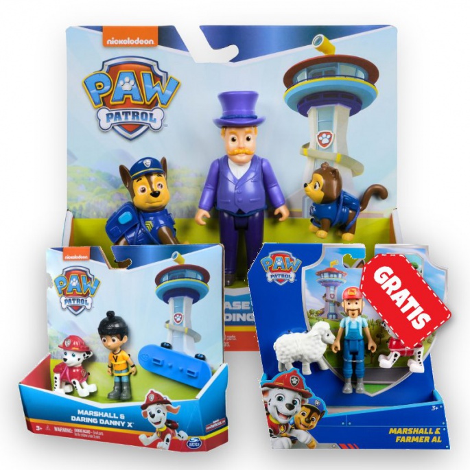 AKTION: Paw Patrol Humdinger und Chase + Danny X und Marshall + Marshal und Bauer Al KOSTENLOS