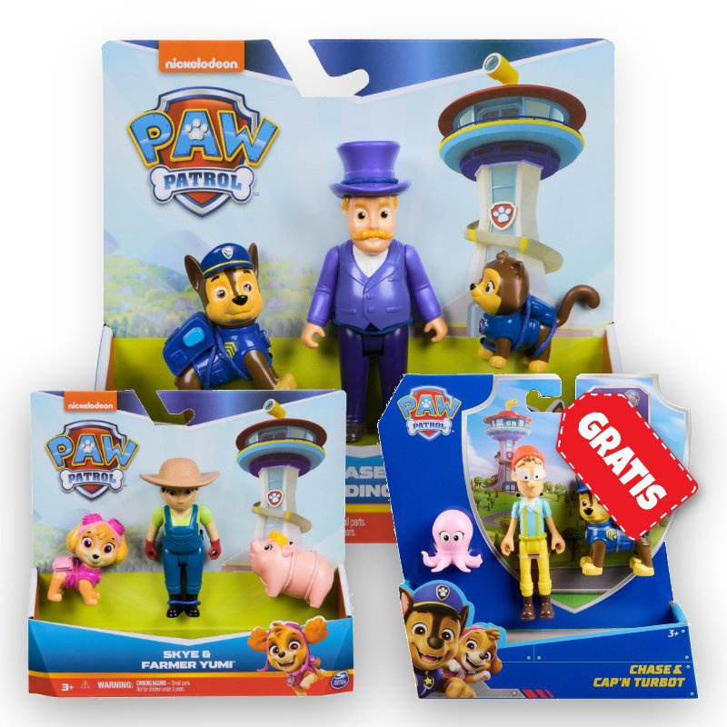 AKTION: Paw Patrol Humdinger und Chase + Yumi und Skye + Chase und Kapitän Turbot KOSTENLOS