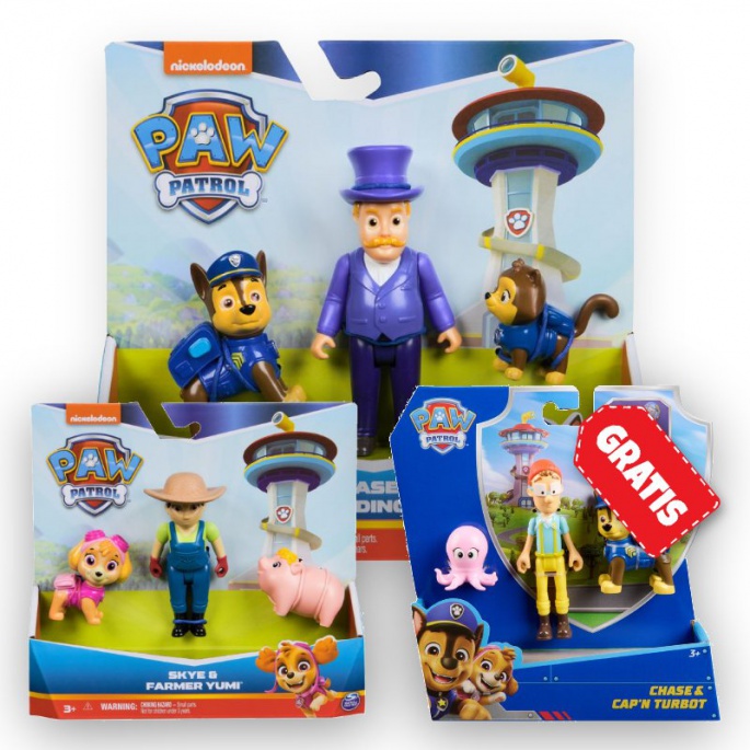 AKTION: Paw Patrol Humdinger und Chase + Yumi und Skye + Chase und Kapitän Turbot KOSTENLOS