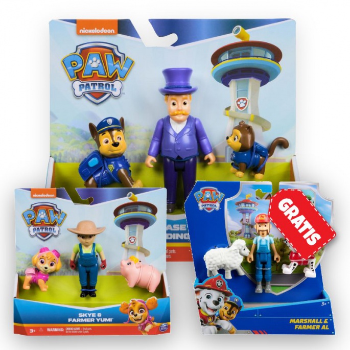AKTION: Paw Patrol Humdinger und Chase + Yumi und Skye + Marshal und Bauer Al KOSTENLOS
