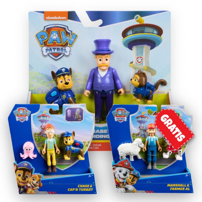 AKTION: Paw Patrol Humdinger und Chase + Chase und Turbot + Marshal und Bauer Al GRATIS