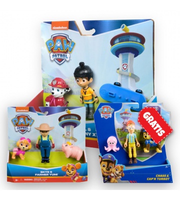 AKTION: Paw Patrol Danny X und Marshall + Yumi und Skye + Chase und Kapitän Turbot KOSTENLOS