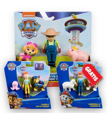 AKTION: Paw Patrol Yumi und Skye + Chase und Kapitän Turbot + Marshal und Bauer Al KOSTENLOS