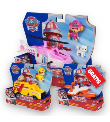 AKTION: Paw Patrol Fire Rescue Fahrzeuge Skye + Rubble + Zuma KOSTENLOS