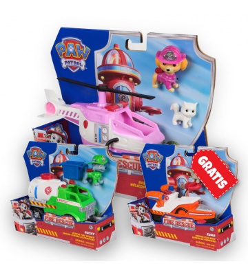 AKTION: Paw Patrol Fire Rescue Fahrzeuge Skye + Rocky + Zuma KOSTENLOS