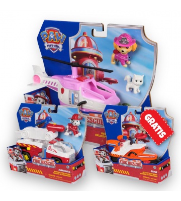 AKTION: Paw Patrol Fire Rescue Fahrzeuge Skye + Marshall + Zuma KOSTENLOS