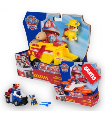 AKTION: Paw Patrol Fire Rescue Fahrzeuge Rubble + Chase + Zuma GRATIS