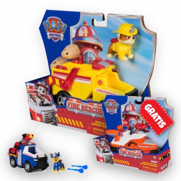 AKTION: Paw Patrol Fire Rescue Fahrzeuge Rubble + Chase + Zuma GRATIS